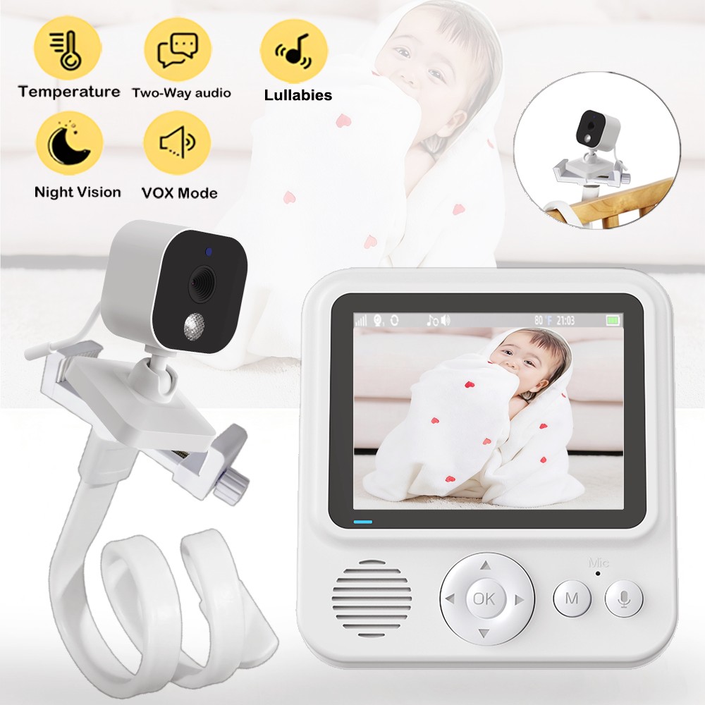 Home Cinema Wireless - จอภาพวิดีโอสำหรับเด็ก 2.8 นิ้ว ไร้สาย พร้อมระบบเสียงสองทาง มองเห็นในที่มืด