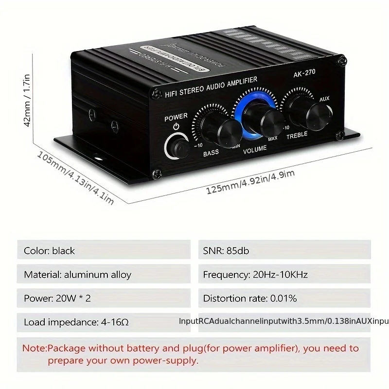 AK-270 แอมพลิฟายเออร์ HIFI ช่อ - Audio Home Cinema บทวิจารณ์และราคา