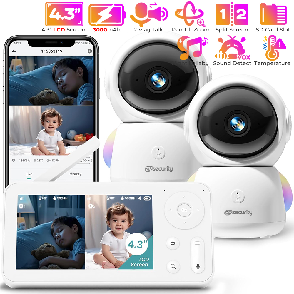 2K Baby Monitor พร้อม 2 กล้องแ - Home Cinema Wireless บทวิจารณ์และราคา